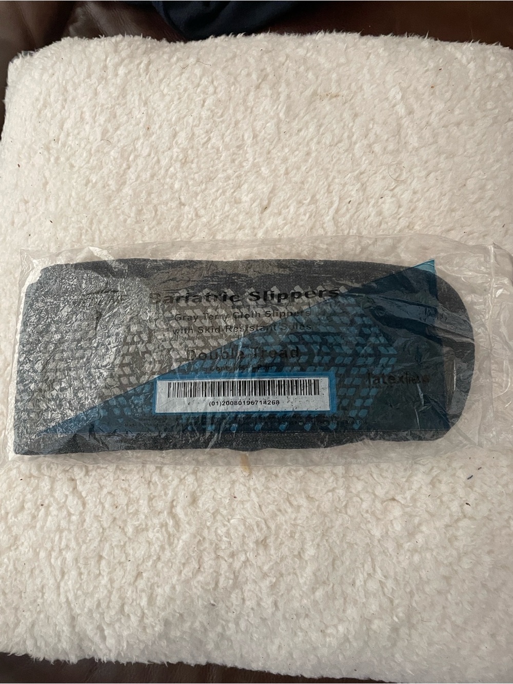 Black Anti-Slip Sleeve with Blue Grip Pattern